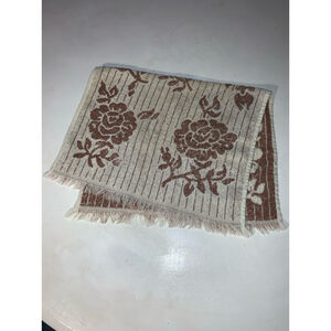 Unbranded vintage Brown and Beige Floral Hand Towel One Size